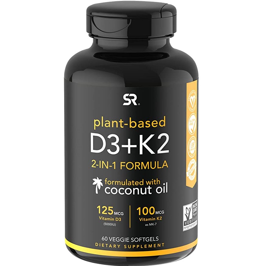Sports Research Plant-Based D3 + K2