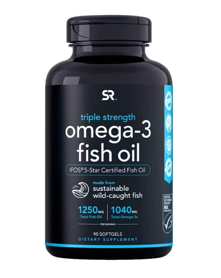 Sports Research Triple Strength Omega-3 Fish Oil Capsules