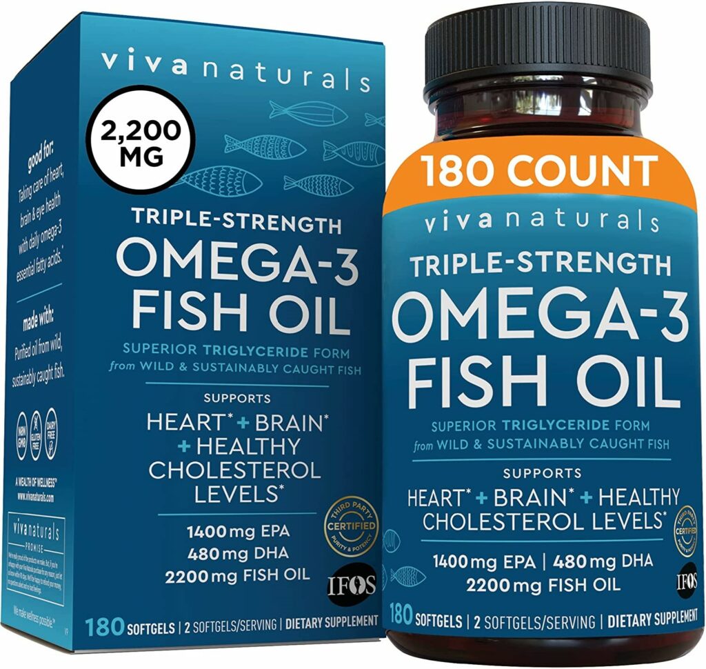 Viva Naturals Triple-Strength Omega 3 Fish Oil