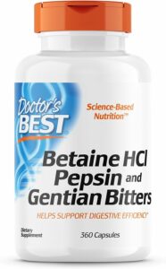 Doctor’s Best Betaine HCL Pepsin and Gentian Bitters