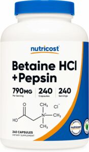Nutricost Betaine HCL + Pepsin