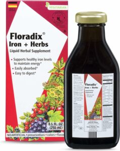 Floradix Iron + Herbs Liquid Herbal Supplement 